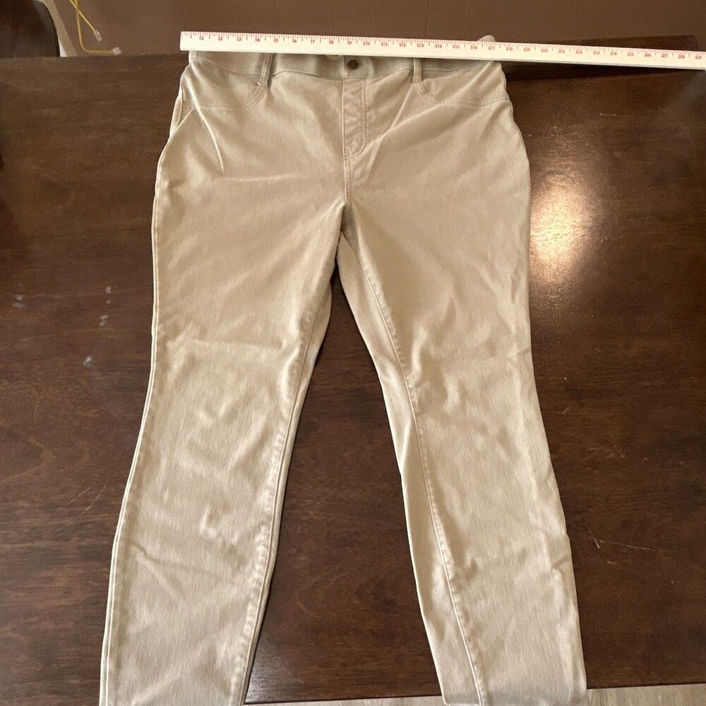 Time and Tru Women's Beige Twill Skinny Pants XXL (20) Stretch Pockets 26" 0134